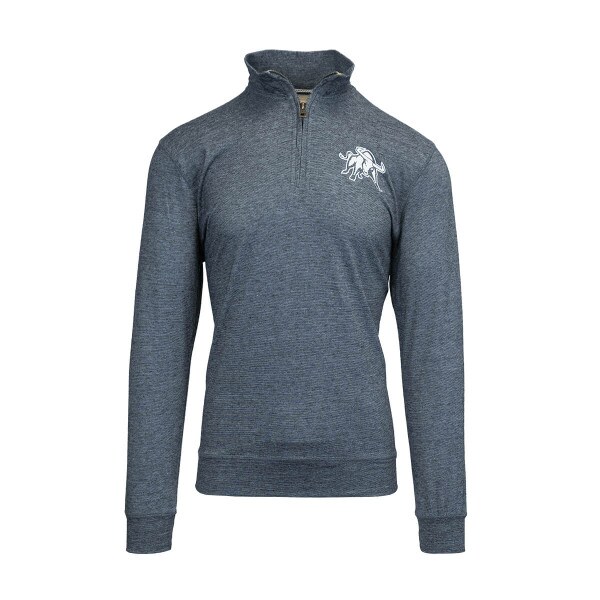 aggie bull micro stripe quarter zip
